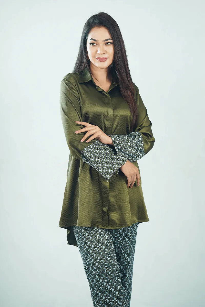 Showstopper Botanic Charm Olive Co-ord Set 0125 000376