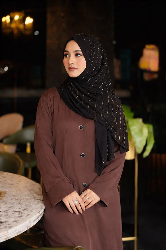 Sandstone Abaya + Hijab (Combo) 1225 000459