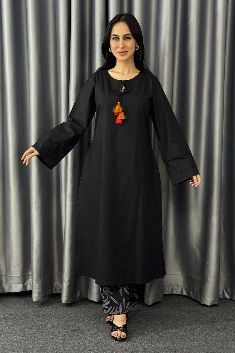 Showstopper Charcoal Bloom Kurti set 0925 000440