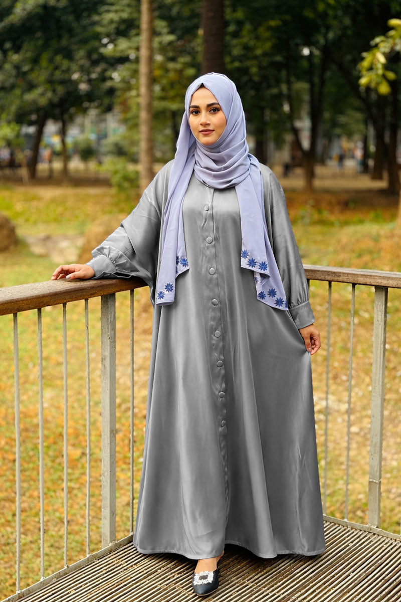 Mandarin Flow Abaya + Hijab (Combo) 1225 000460
