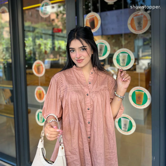 Showstopper Pastel peach Brown Tops Woman1024 000342