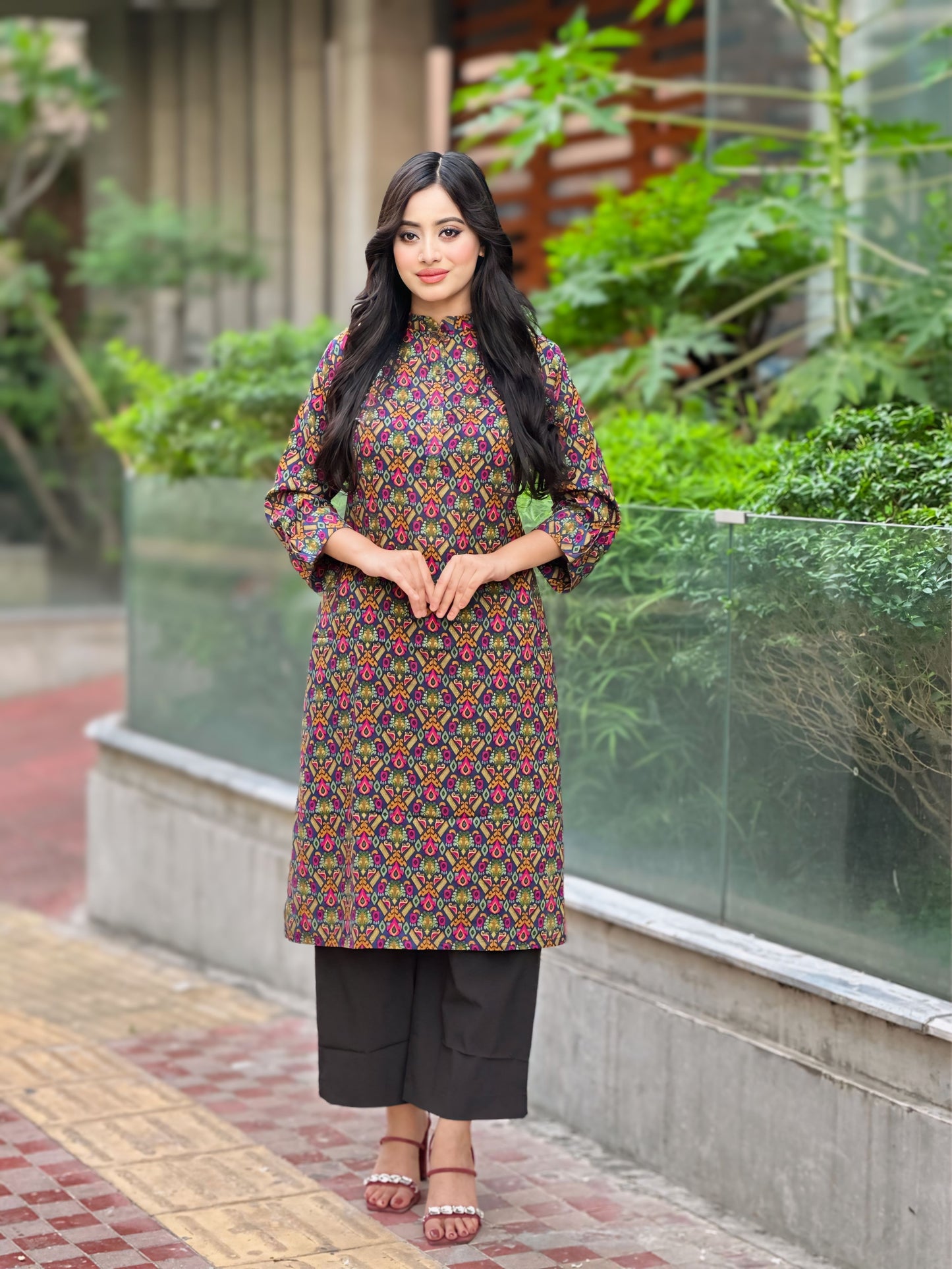 Showstopper Navy Blue Cotton Kurti Women 1123 000243