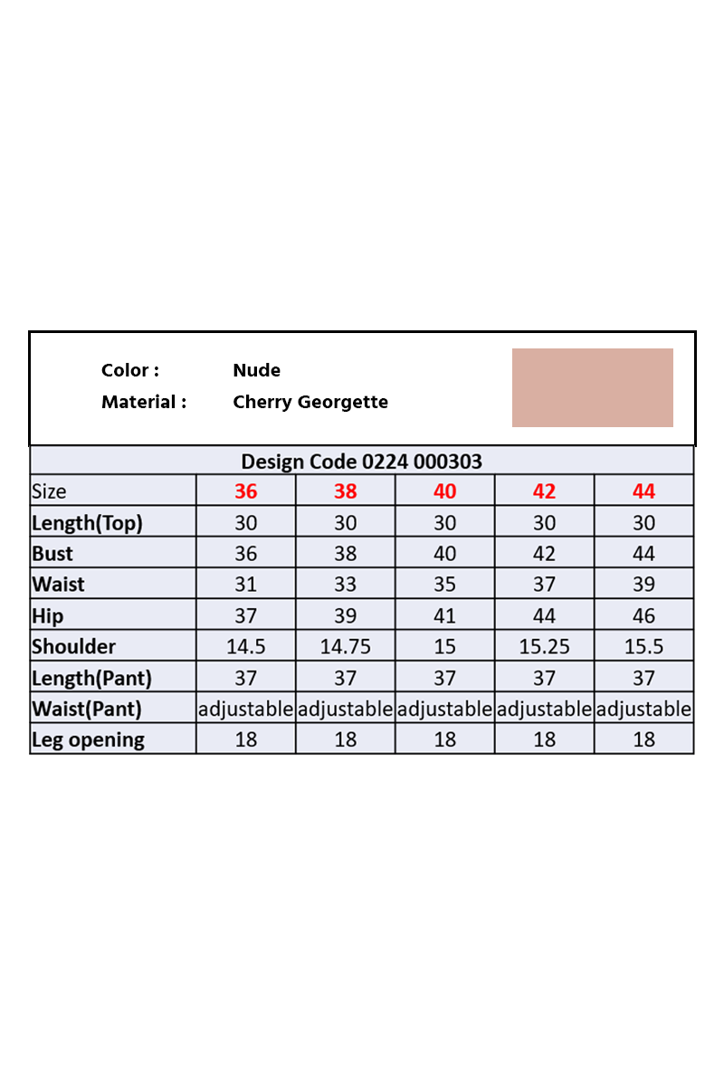 Showstopper Beige Cherry Georgette Co-ord Set Women 0224 000303 - showstopperbd.com