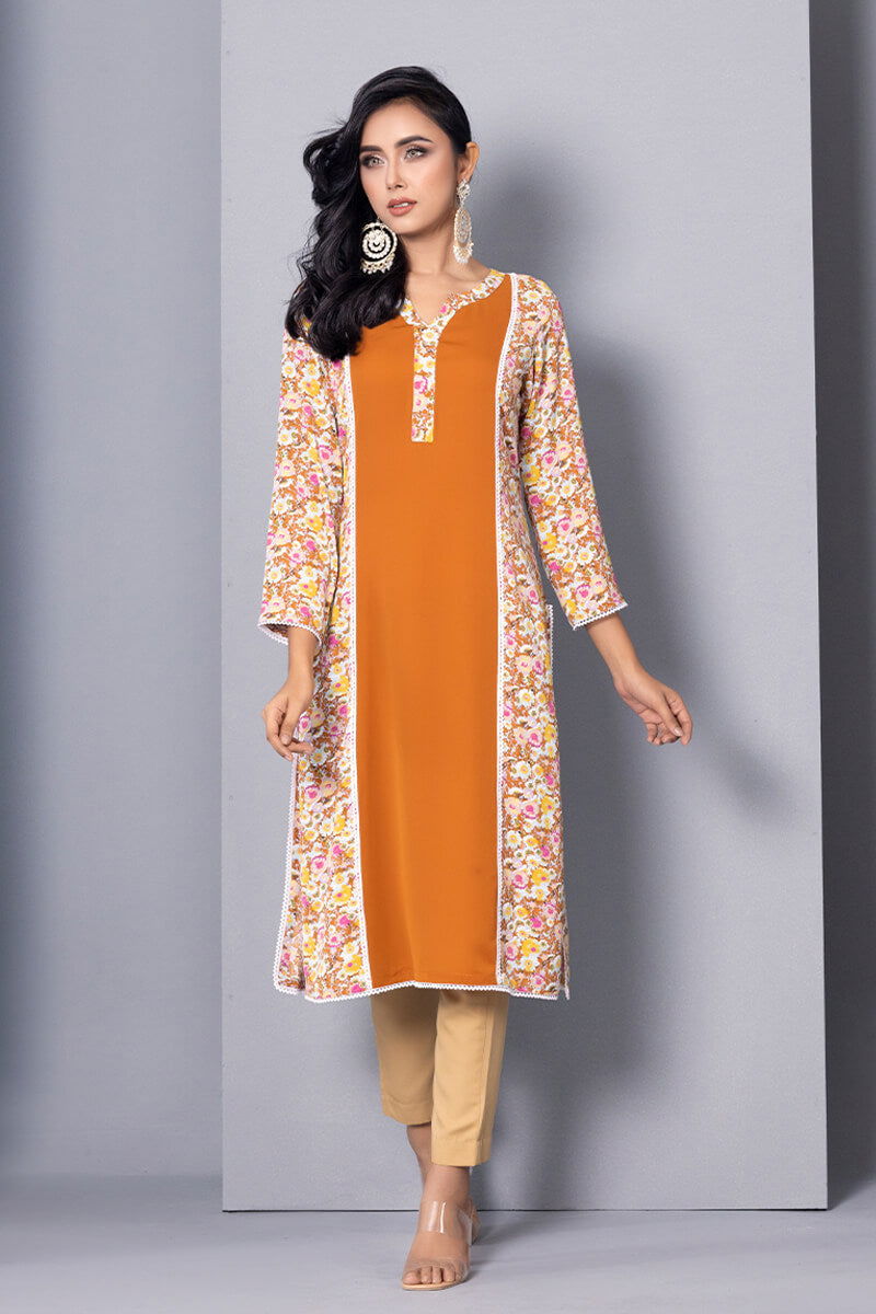Showstopper Brown Cherry Georgette Kurti Women J06 - showstopperbd.com