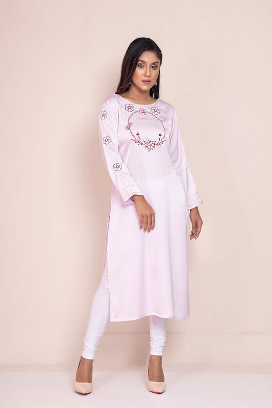 Showstopper Lavender Crepe Silk Kurti Women 020 - showstopperbd.com