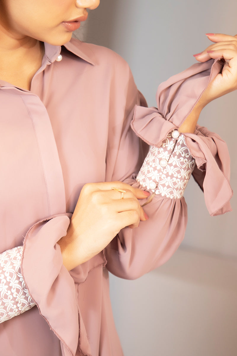 Showstopper Mauve Cherry georgette Shirt Women 1223 000275