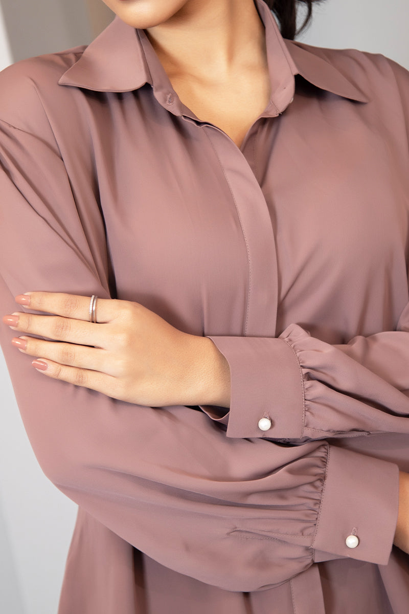 Showstopper Mauve Cherry georgette Shirt Women 1223 000278