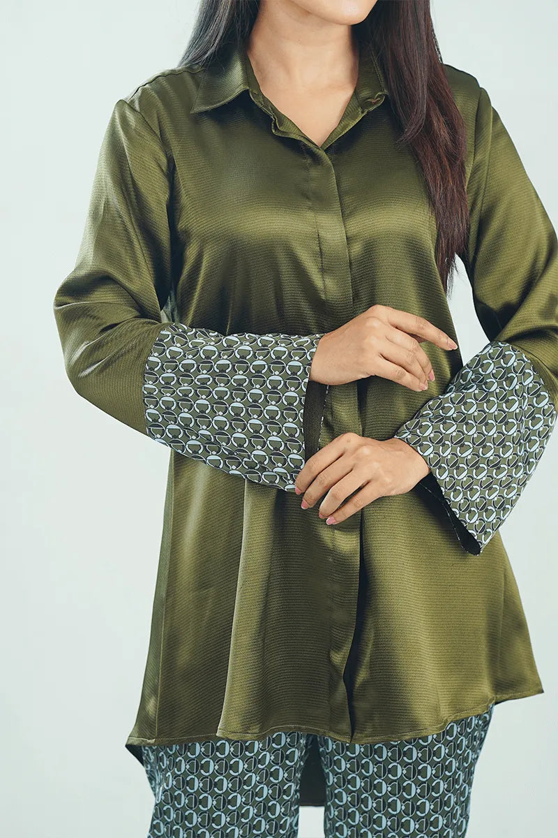 Showstopper Botanic Charm Olive Co-ord Set 0125 000376