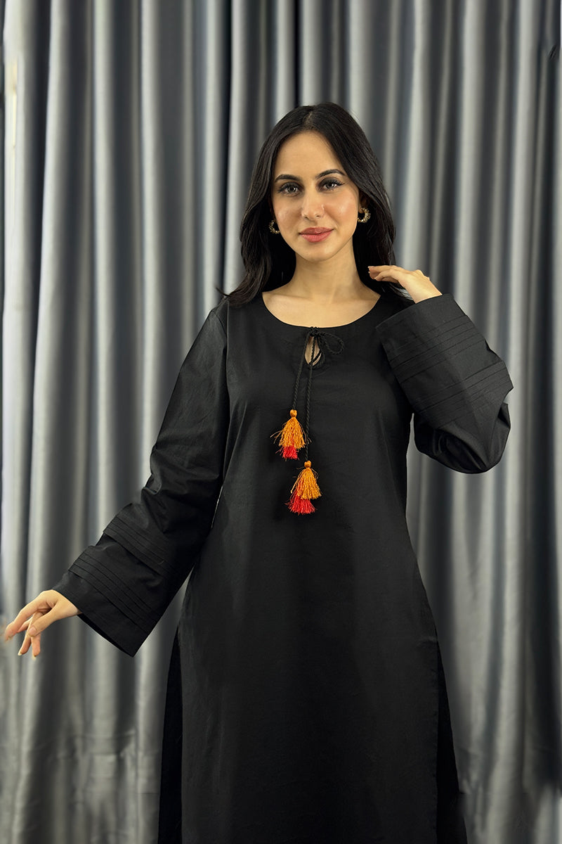 Showstopper Charcoal Bloom Kurti set 0925 000440