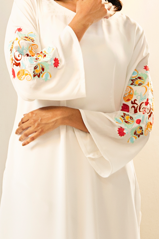 Showstopper White Cherry Georgette Kurti Women 0224 000270