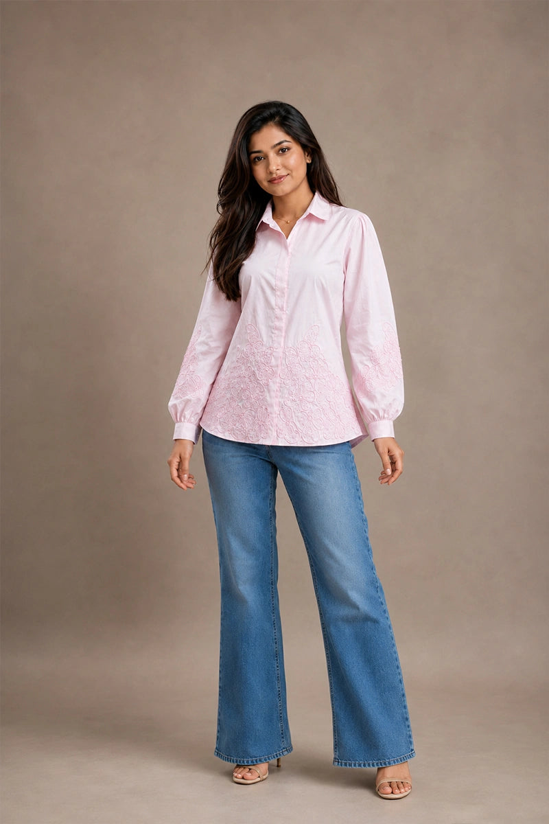 Showstopper Embroidered Petals Top 0626 000531