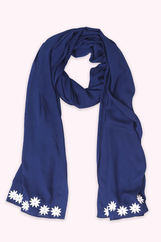 Hiba Blue Cherry Georgette Hijab Women 1122 000055 - showstopperbd.com