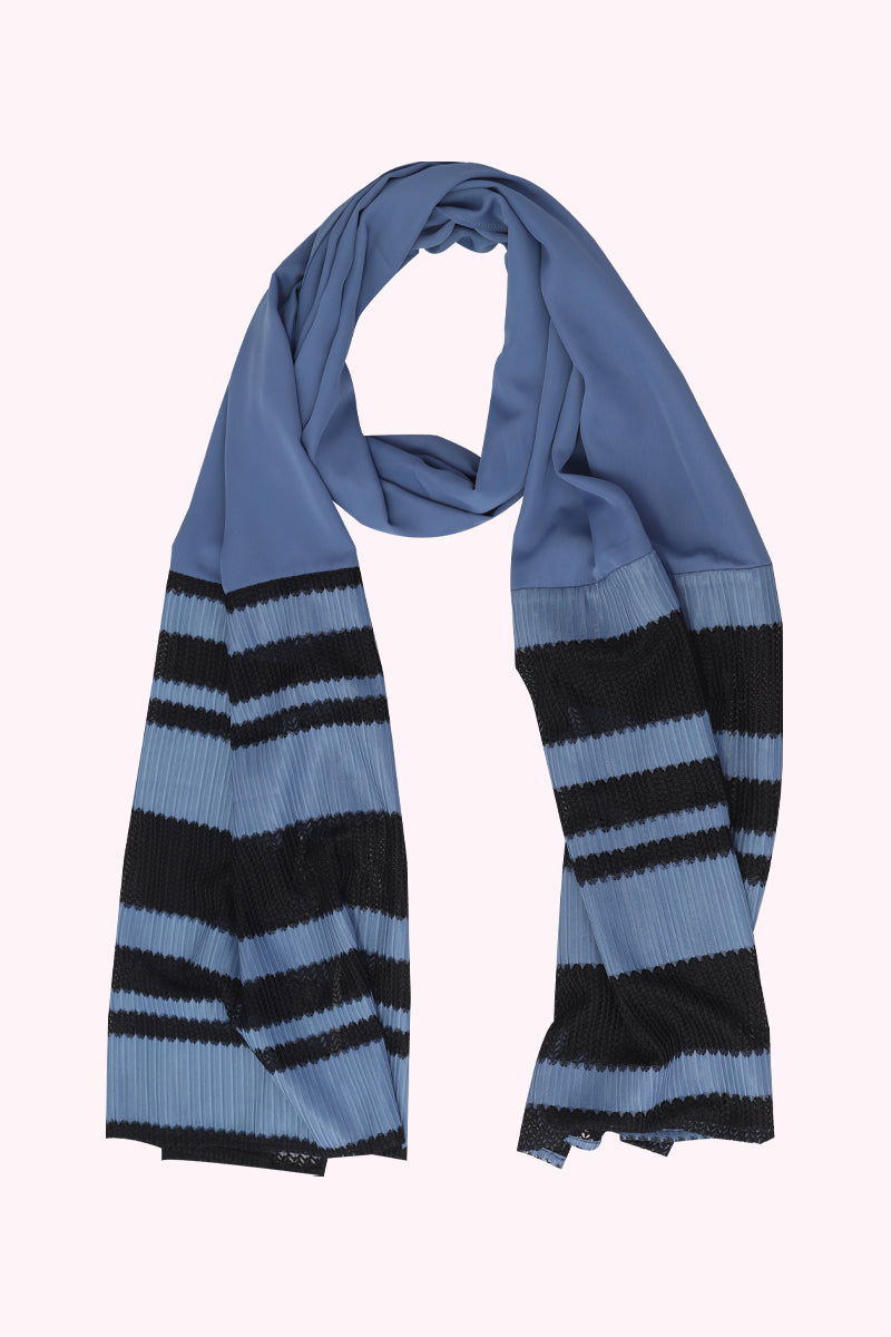 Hiba Serenity Blue Cherry Georgette Hijab Women 0223 000157 - showstopperbd.com