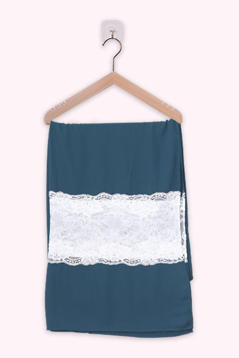 Hiba Teal Cherry Georgette Hijab Women 1122 000051 - showstopperbd.com