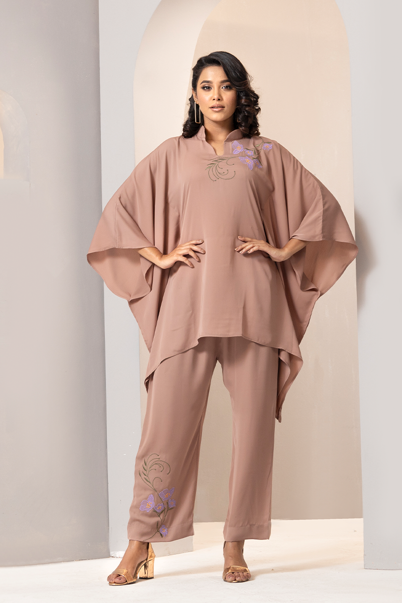 Showstopper Beige Cherry Georgette Co-ord Set Women 0224 000303 - showstopperbd.com