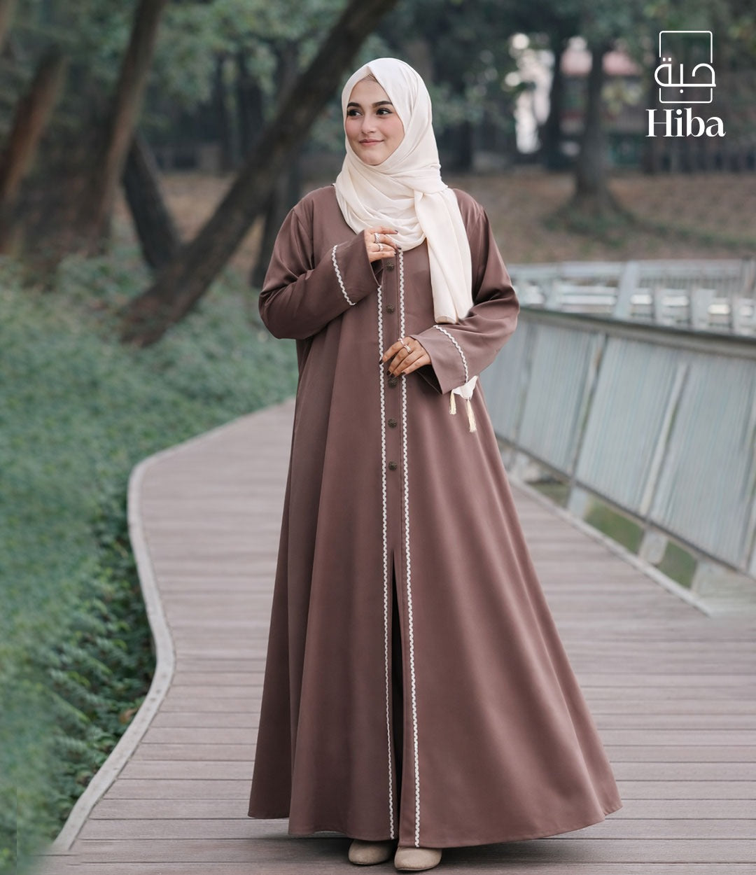 Coffee Silk Abaya 0226000463