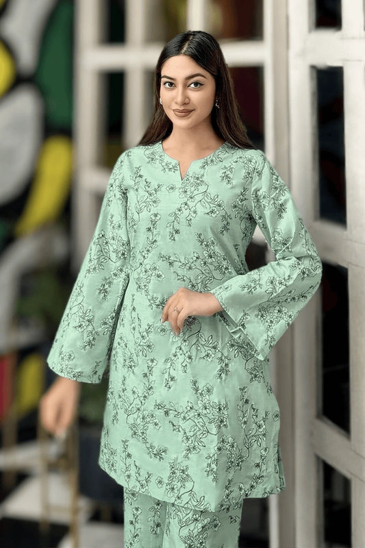 Showstopper Mint Whisper Fitted Cotton Co-ord Set 1224 000360